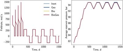 Development and calibration of a bio-geo-reactive transport model for UHS